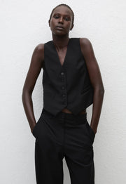 Tailored Waistcoat - Black - Matteau